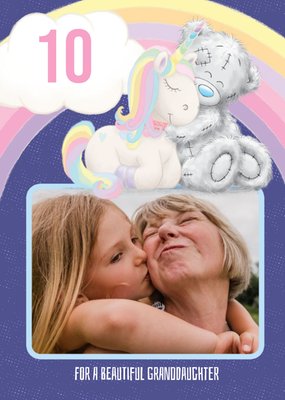 Cute Tatty Teddy Birthday Card - Granddaughter - Photo Upload