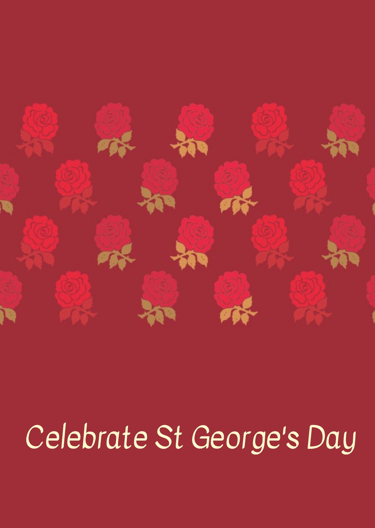 Moonpig Roses Personalised St George's Day Card Ecard
