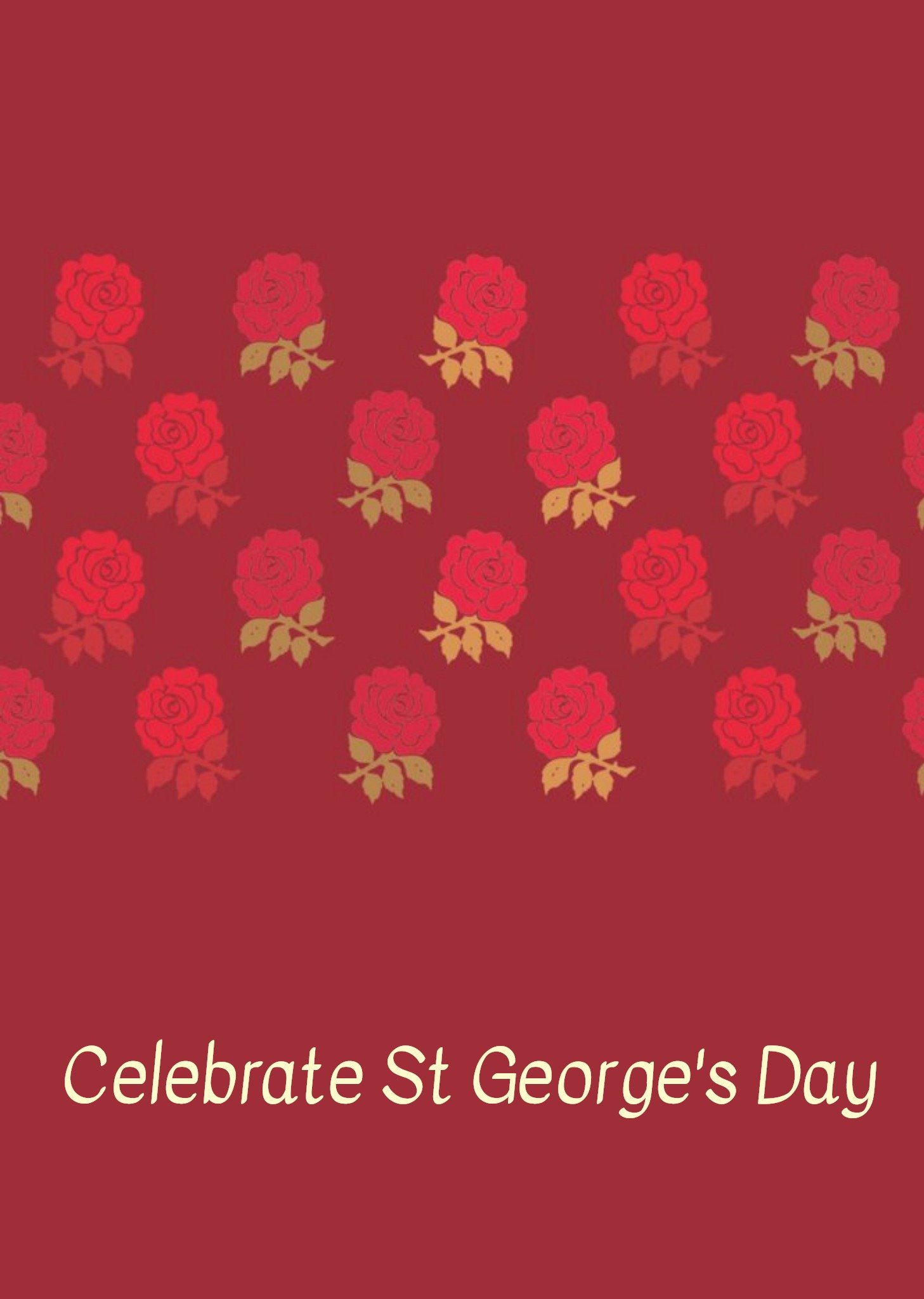 Roses Personalised St George's Day Card Ecard