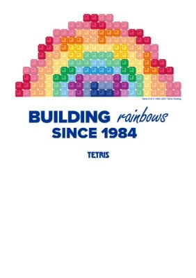 Retro Tetris Building Rainbows Since 1984 T-Shirt