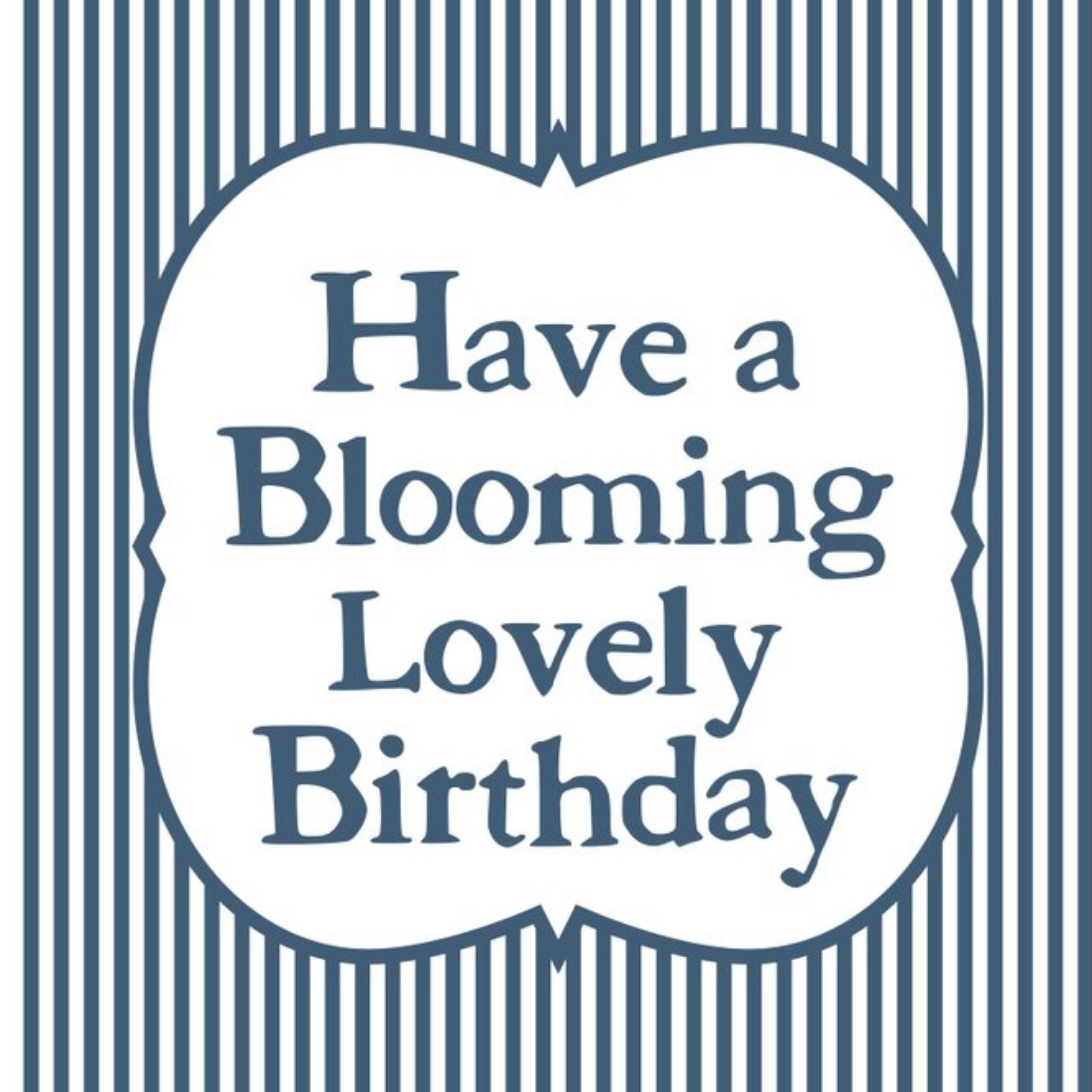 Moonpig Have A Blooming Lovely Birthdaytypographic Card, Square