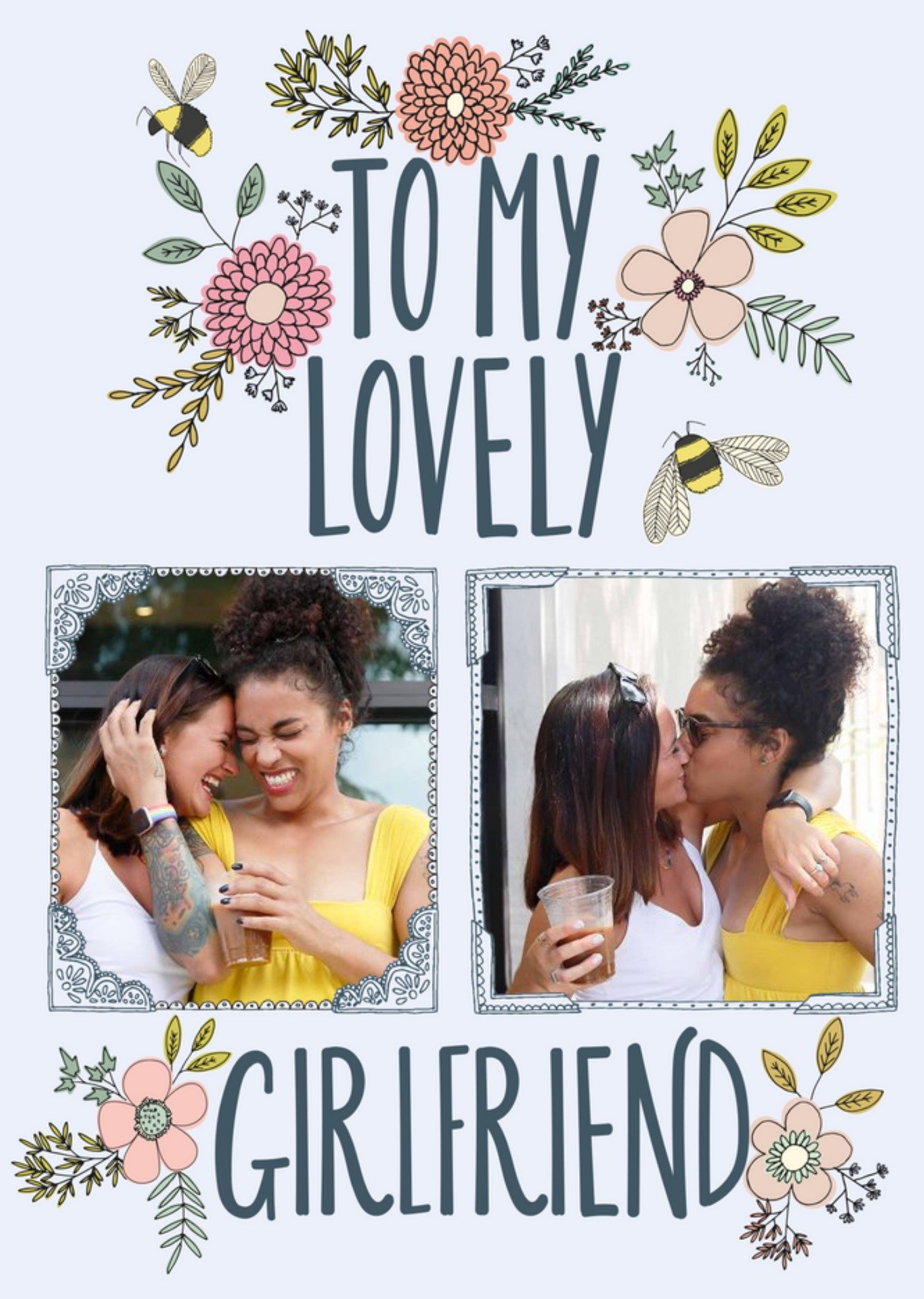 Birthday Card - Girlfriend - Lovely Girlfriend - Photo Upload