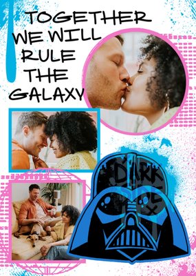 Darth Vader Illustration Star Wars Together We Will Rule The Galaxy Photo Upload Card
