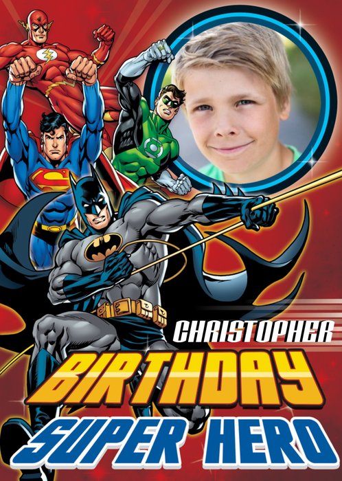Personalised Birthday Superhero Photo Card
