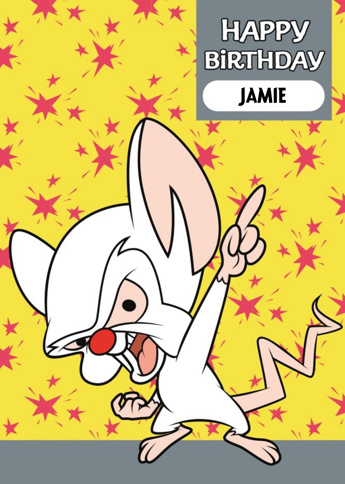 Animaniacs Brain Star Background Card Ecard