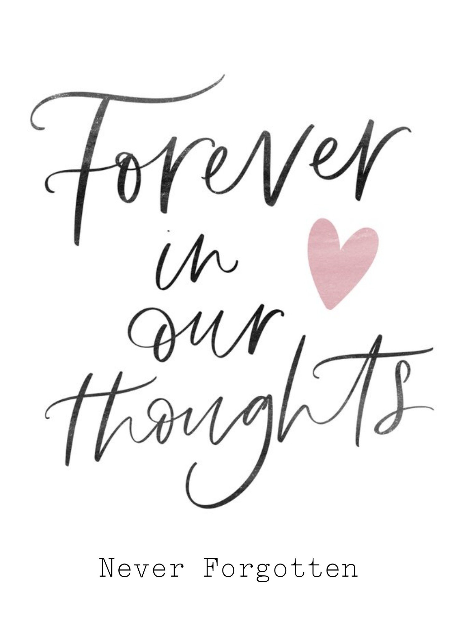 Moonpig Forever In Our Thoughts Sympathy Card, Large