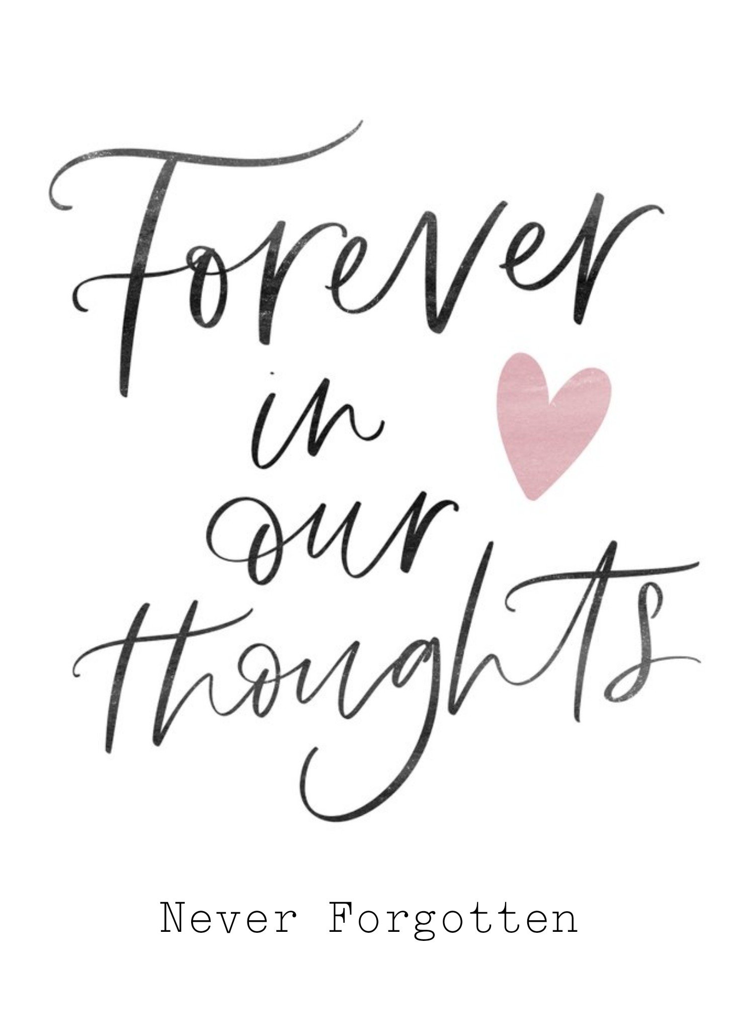 Forever In Our Thoughts Sympathy Card Ecard