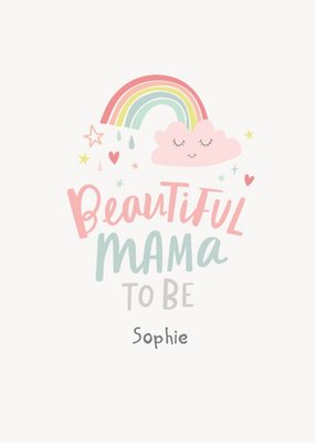  Cute Colourful Lettering Mother To Be Female Arty Card 