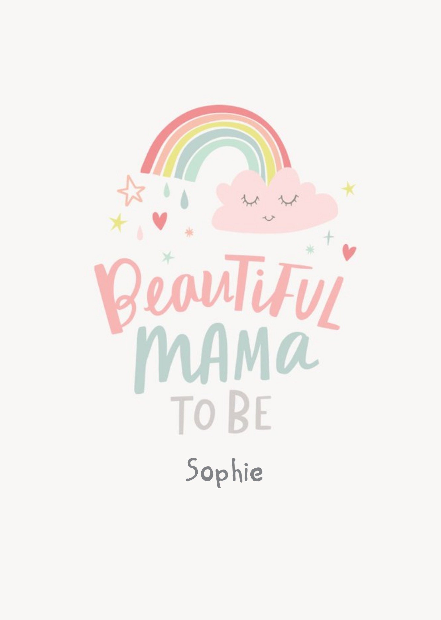 Cute Colourful Lettering Mother To Be Female Arty Card Ecard