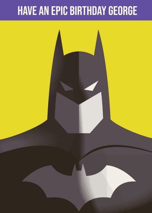 Warner Brothers 100 Years Batman Epic Birthday Card