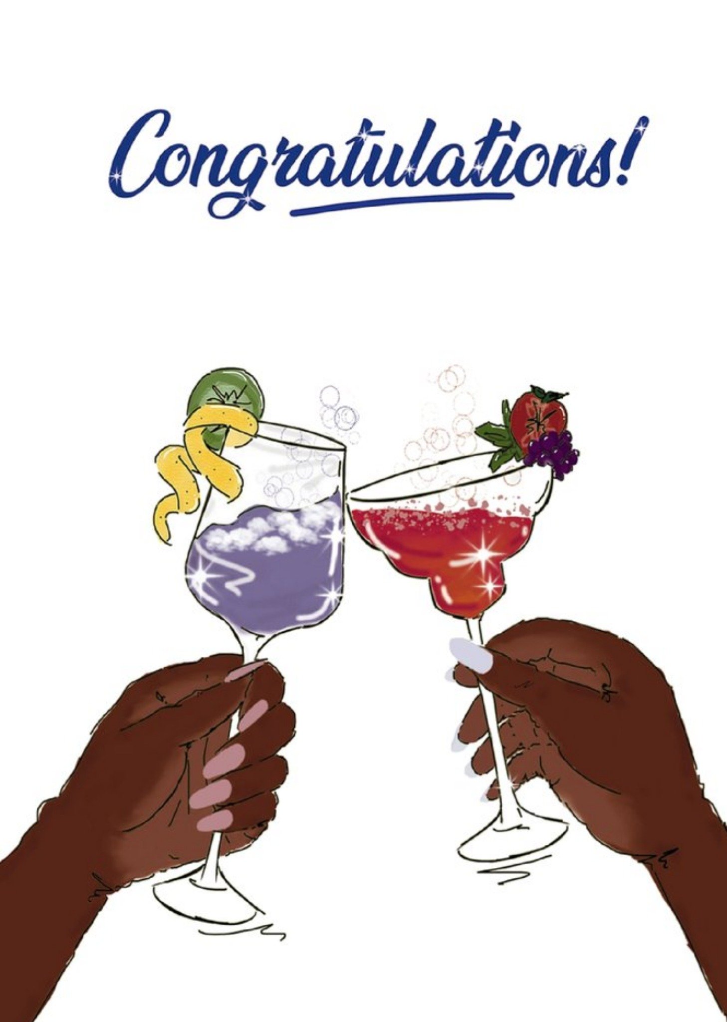 Moonpig Congratulations Cheers Cocktails Card Ecard