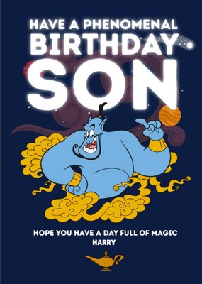 Aladdin Son Birthday Card - Genie Have a Phenomenal Birthday