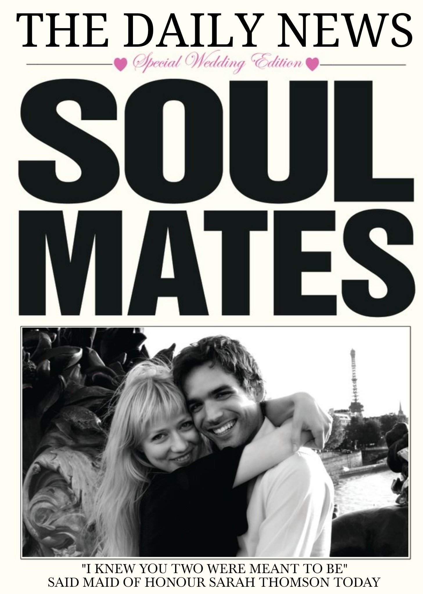 The Daily News Soulmates Headline Photo Upload Card Ecard