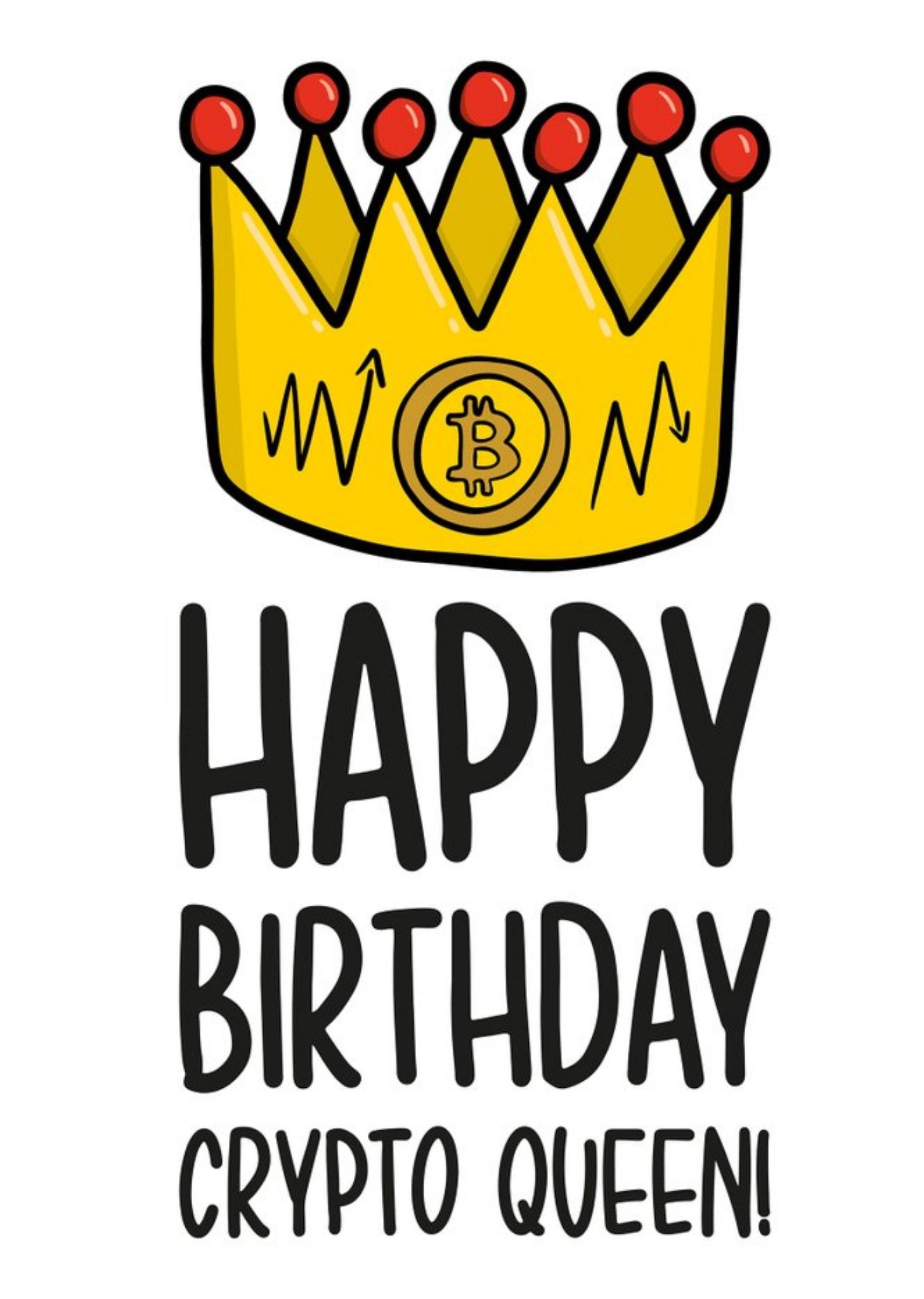Moonpig Happy Birthday Crypto Queen Card, Large