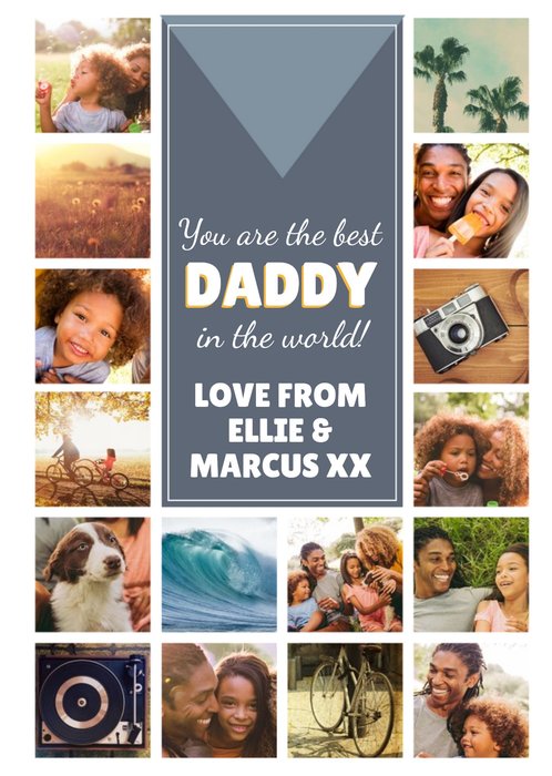 You Are The Best Daddy Happy Father's Day Multi-Photo Card