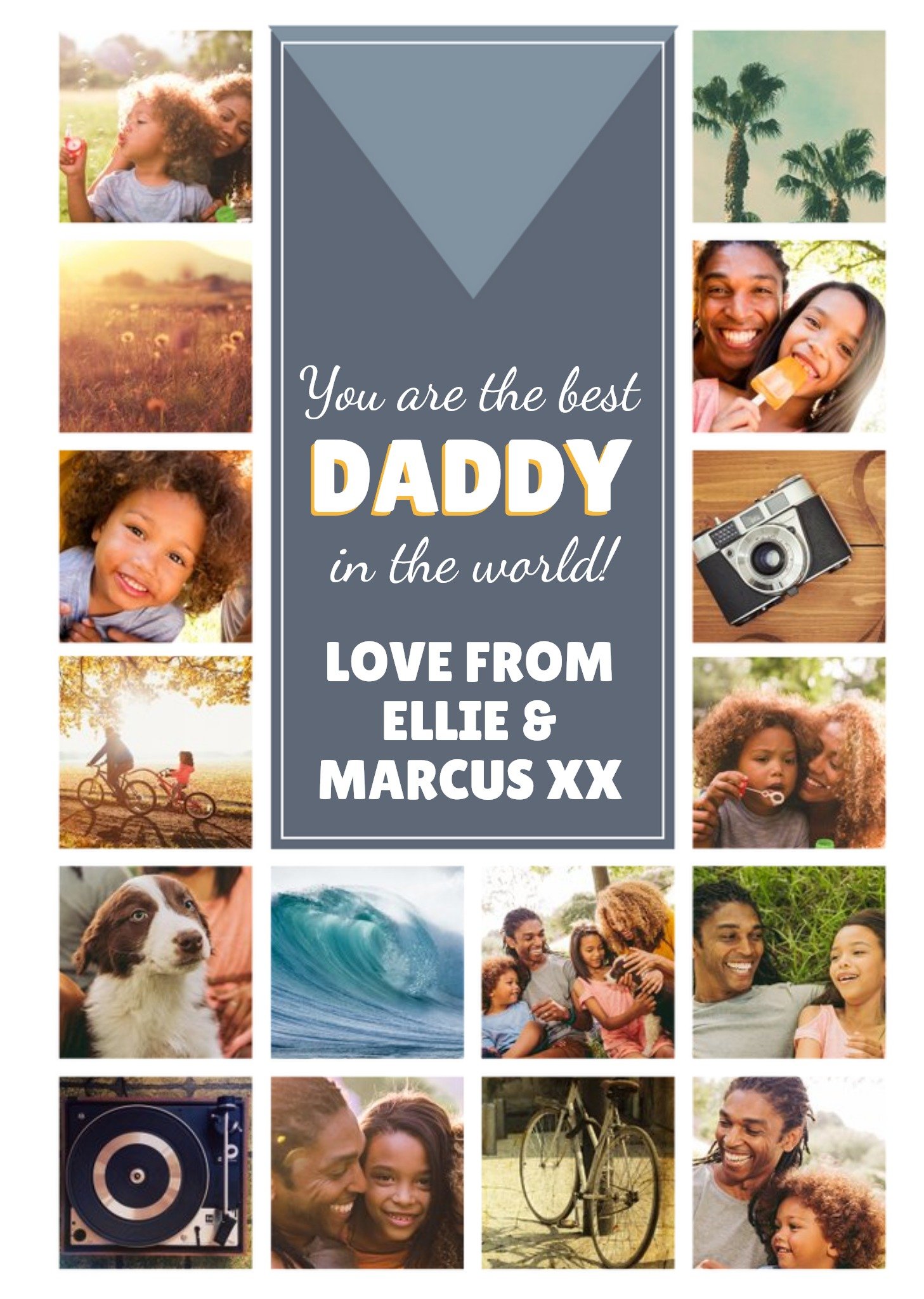 Moonpig You Are The Best Daddy Happy Father's Day Multi-Photo Card Ecard