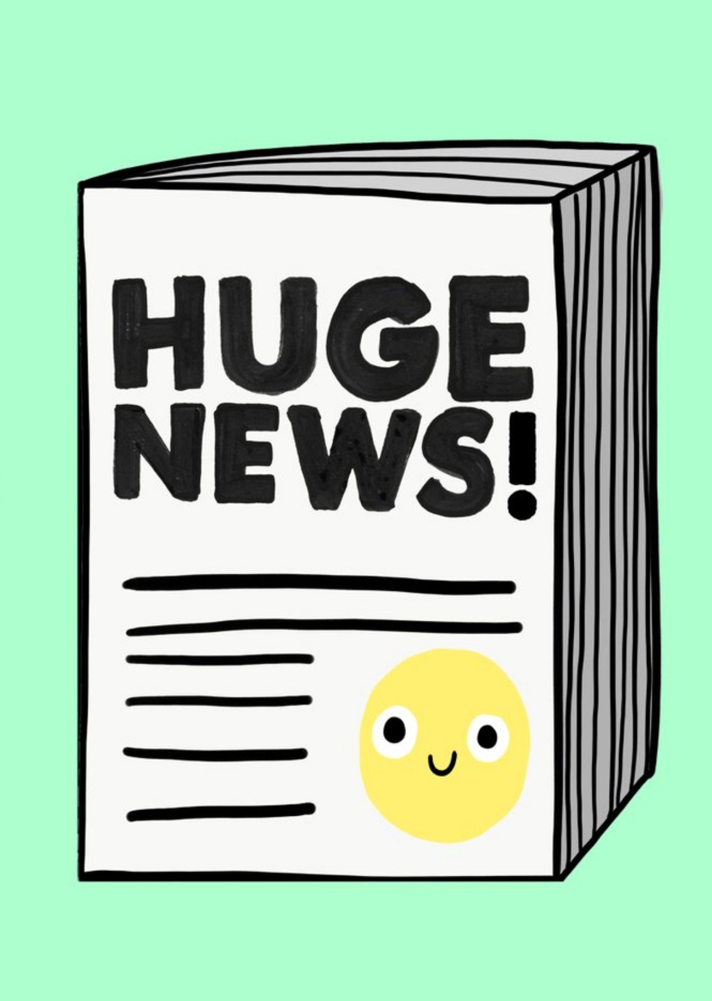 Jolly Awesome Huge News Announcement Card, Large