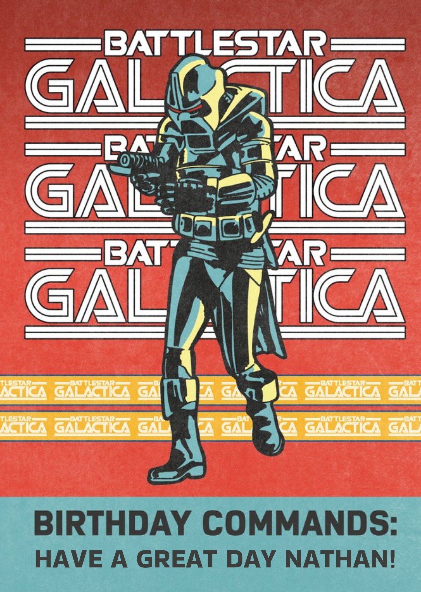 Other Battlestar Galactica Cyclon Robot Birthday Commands Birthday Card, Large