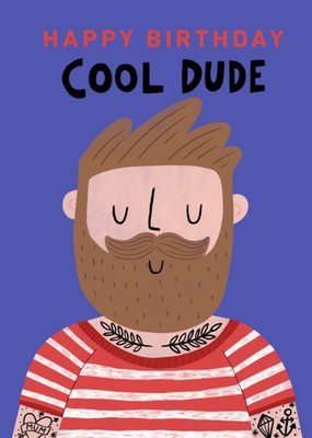 Yay Today Illustrated Happy Birthday Cool Dude Card