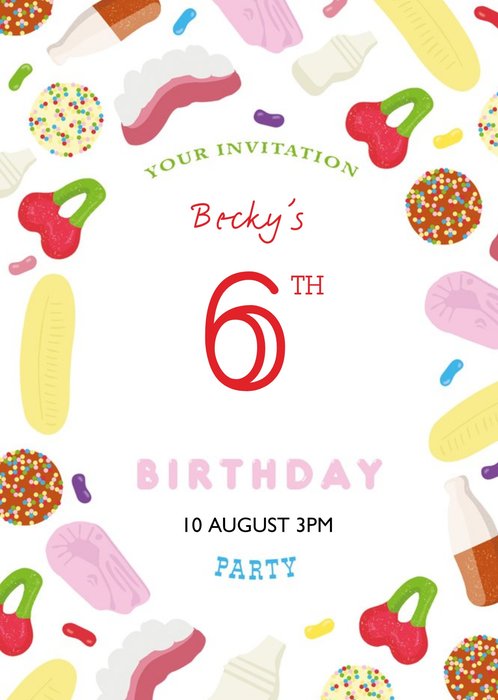 Sweets & Treats Birthday Party Invitation