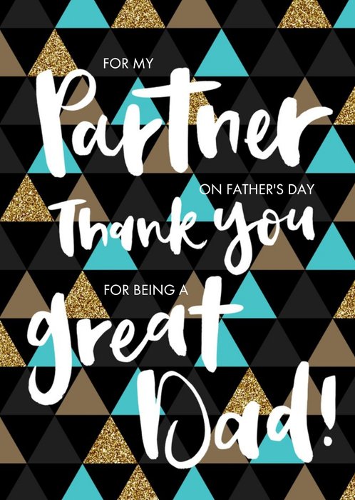 Thank You For Being A Great Dad Fathers Day Card