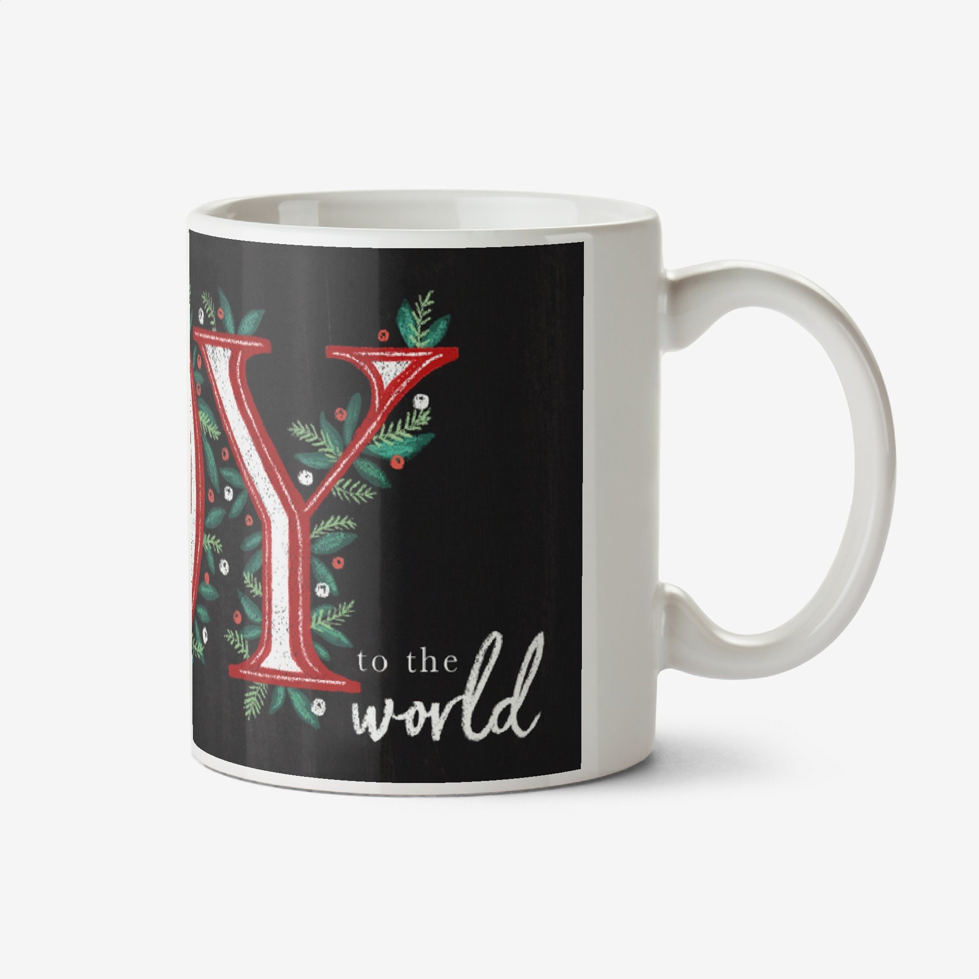Moonpig Joy To The World Chalkboard Photo Upload Christmas Mug Ceramic Mug