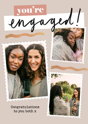 Congratulations You're Engaged Framed Photo Upload Engagment Card