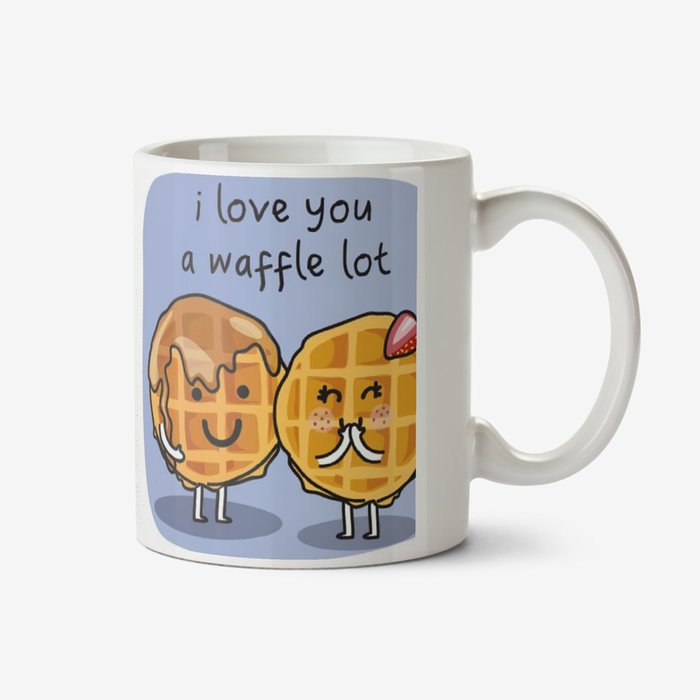 Cute Illustration Of Two Waffles.  I Love You A Waffle Lot Mug
