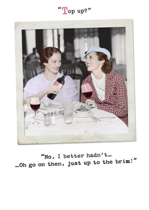 Funny Photographic Red Wine Vintage Card