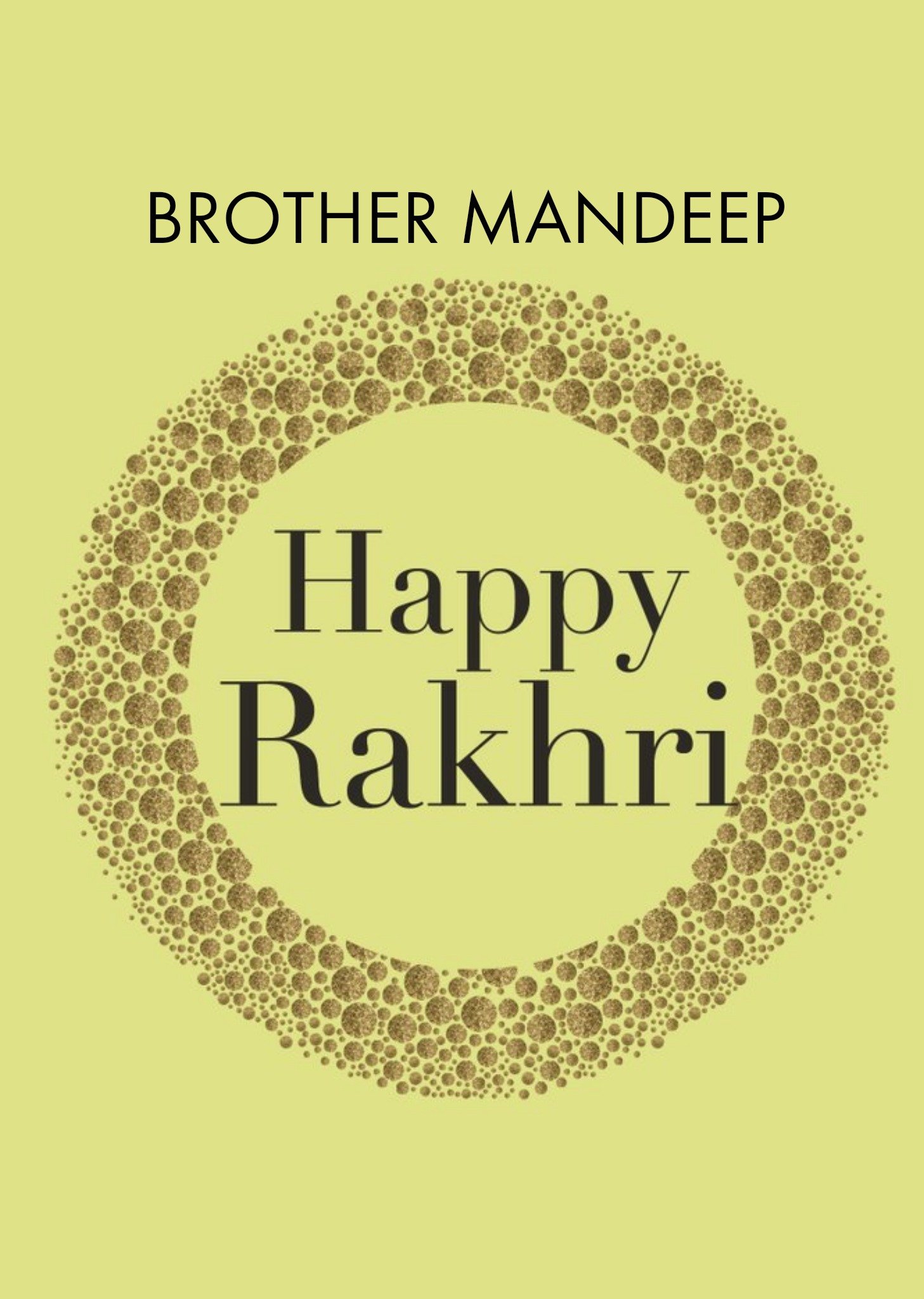 Eastern Print Studio Abstract Pattern Illustration Happy Rakhri Card Ecard