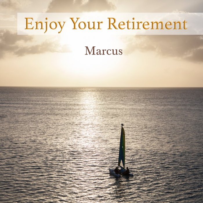 Alex Sharp Photography Sailing Personalised Retirement Card