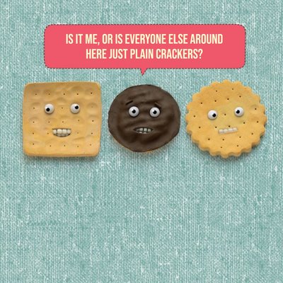 Just Plain Crackers Funny Pun Personalised Happy Birthday Card
