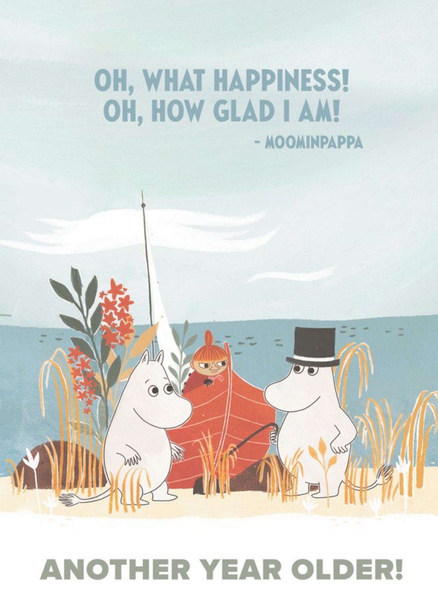 Moonpig Moomin Another Year Older Birthday Card, Large