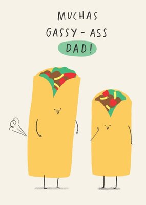 UKG Burrito Sweet Cute Dad Birthday Card