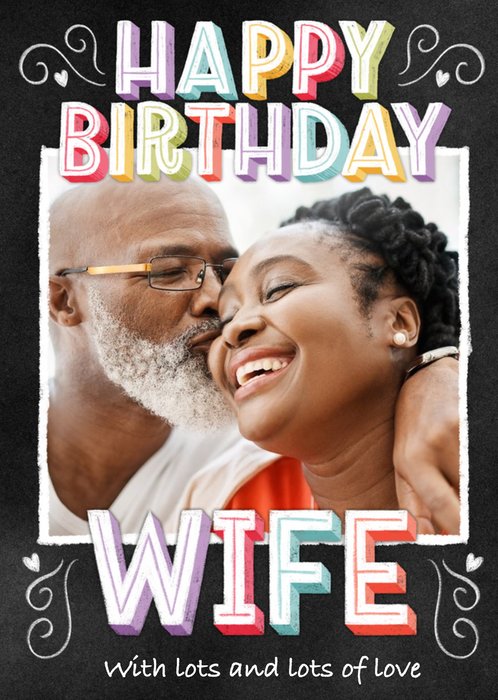 Photo Upload Happy Birthday Wife Card