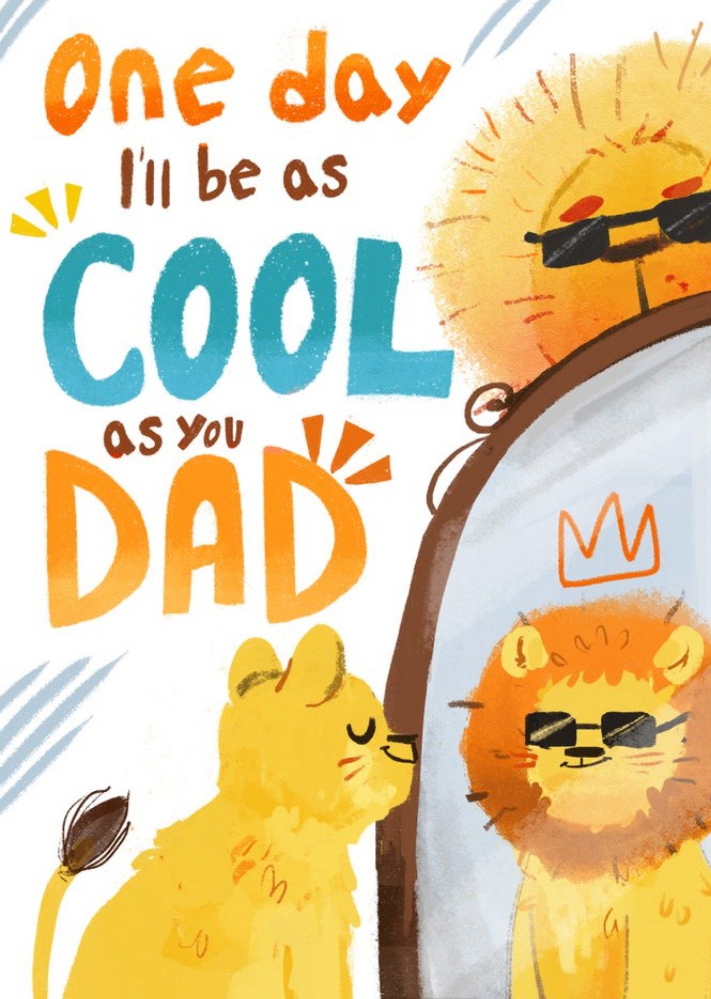 I'll Be As Cool As You Cute Illustrated Father's Day Card Ecard