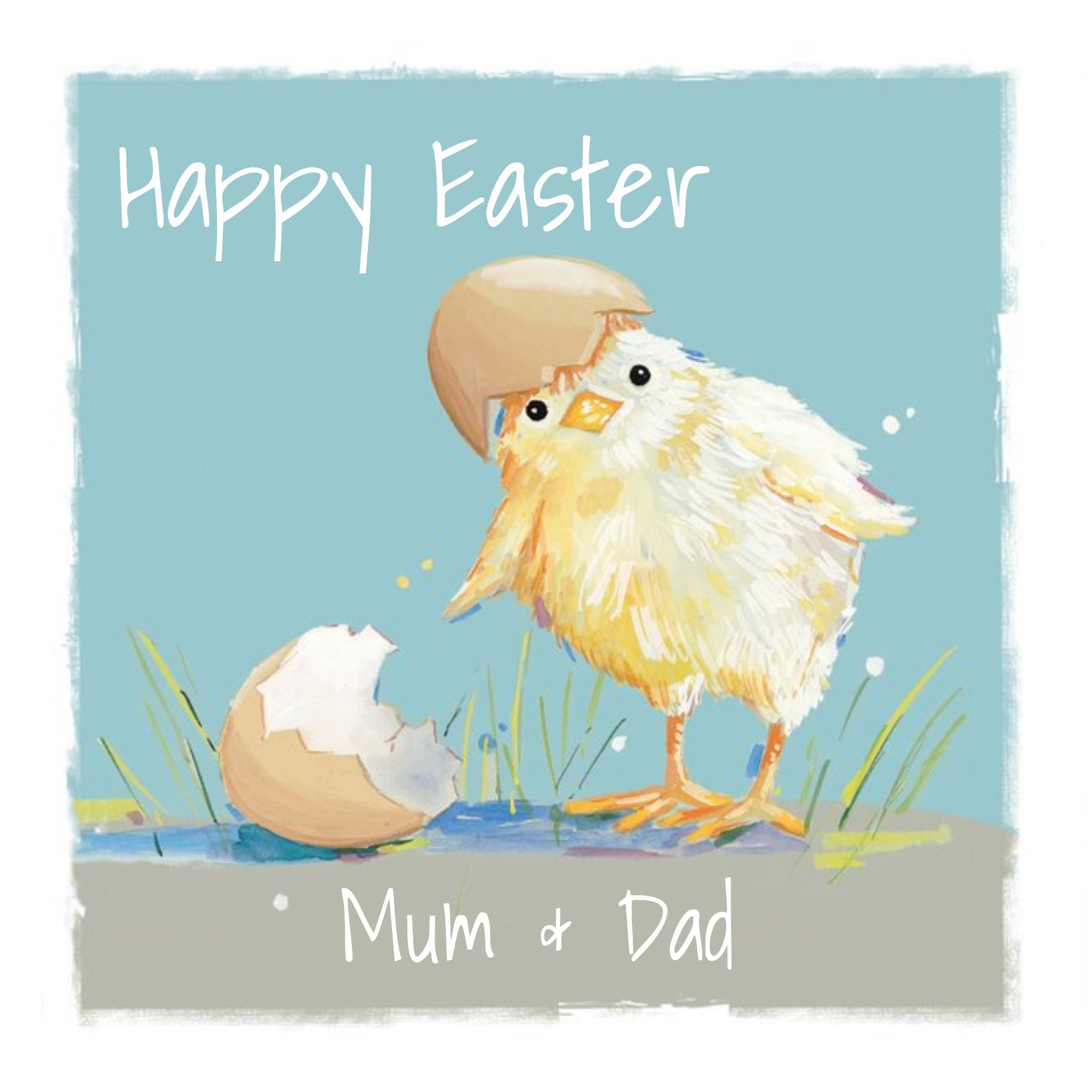 Ling Design Easter Card - Easter Chick - Mum And Dad, Large