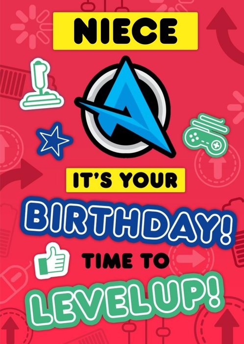 Ali A Gamers Niece Its Your Birthday Time To Level Up Happy Birthday Card