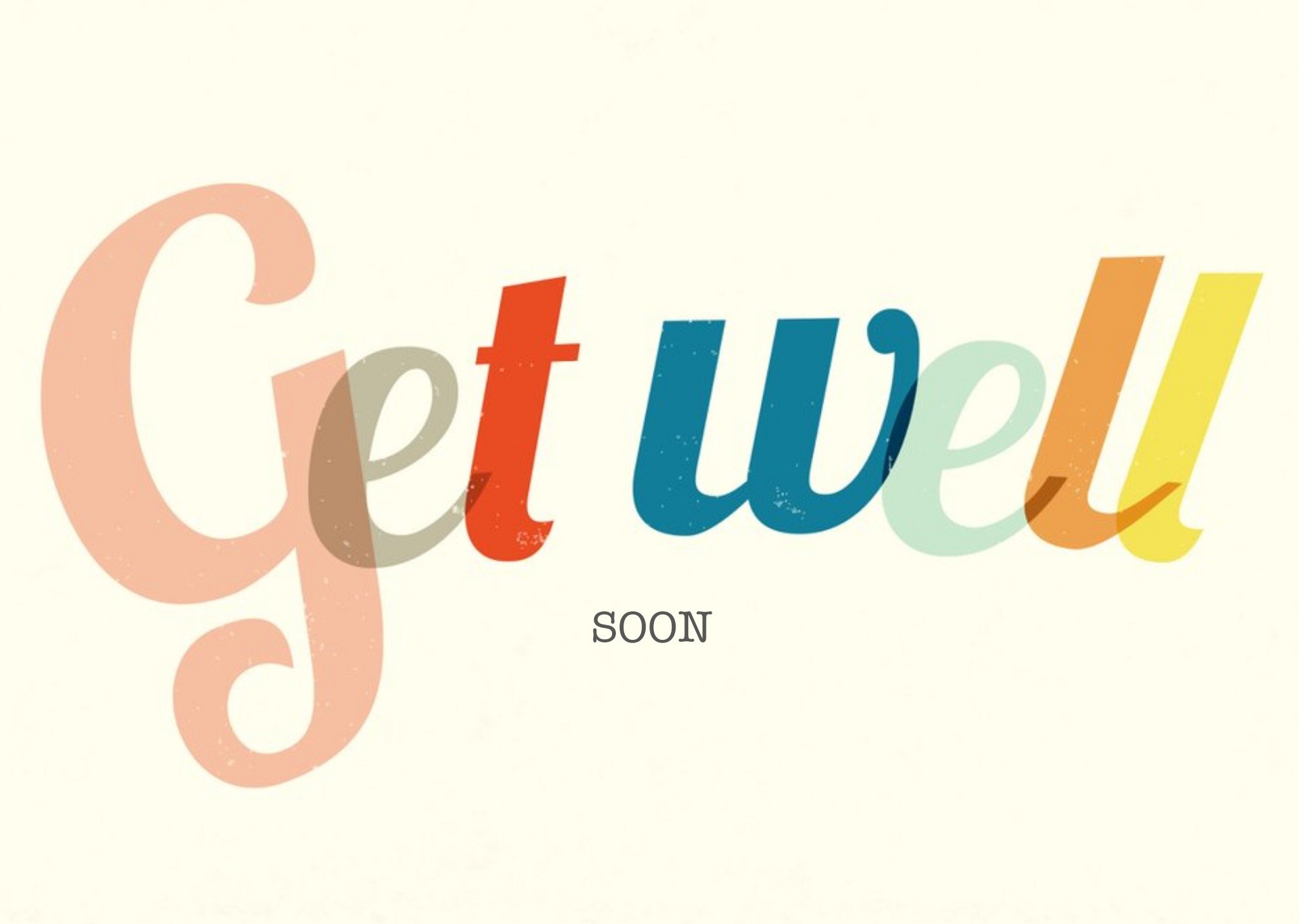 Colourful Letters Personalised Get Well Soon Card Ecard