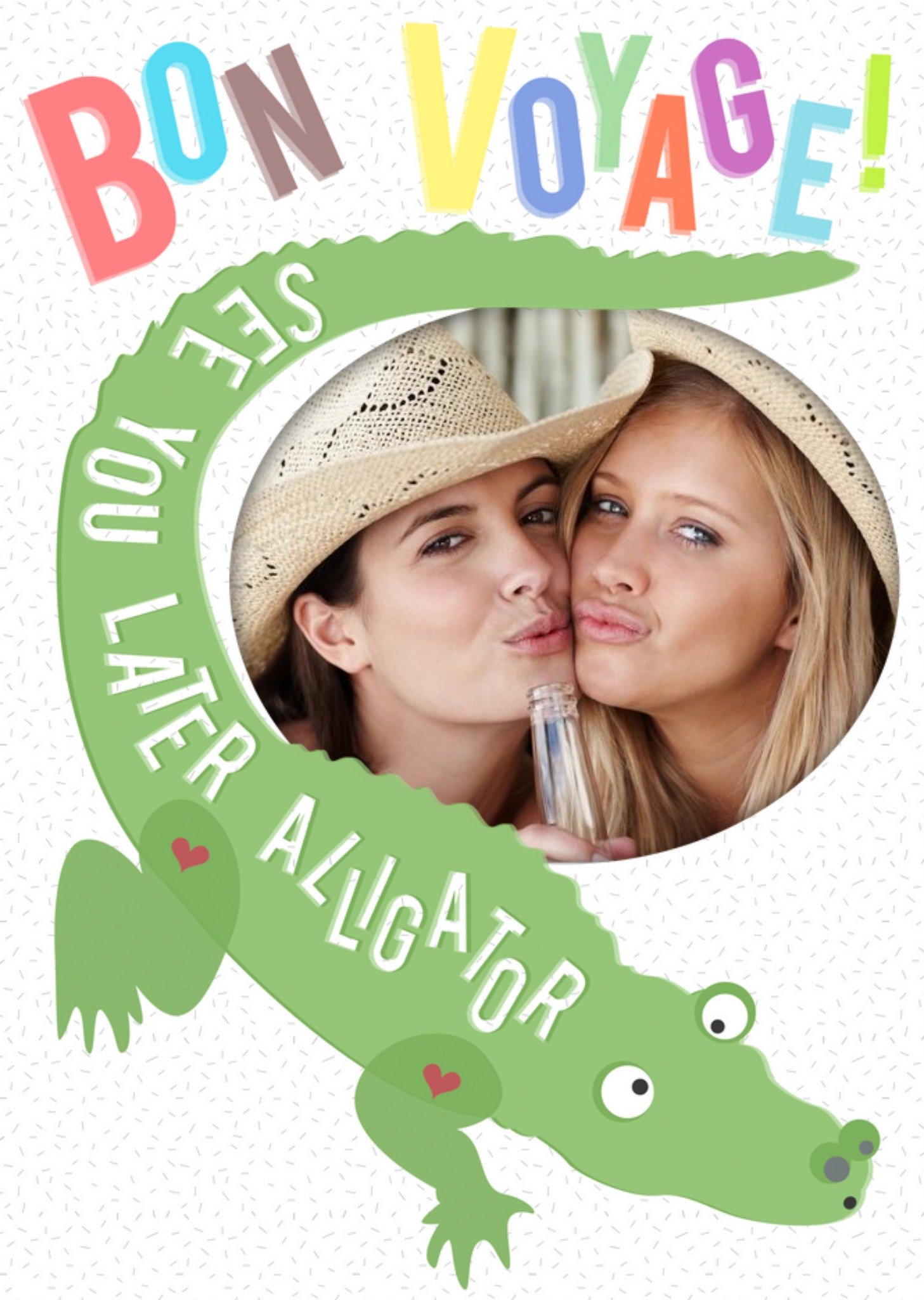 Moonpig Bon Voyage See Ya Later Alligator Photo Card Ecard