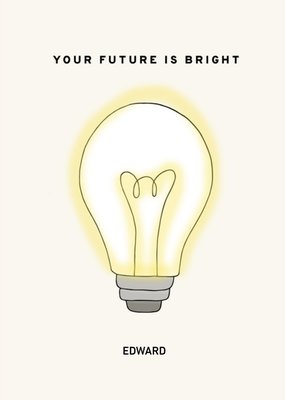 Lightbulb Exams Congratulations Card
