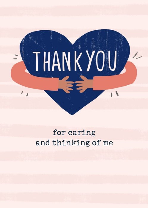 Thank You For Caring and Thinking Of Me Thinking Of You Postcard