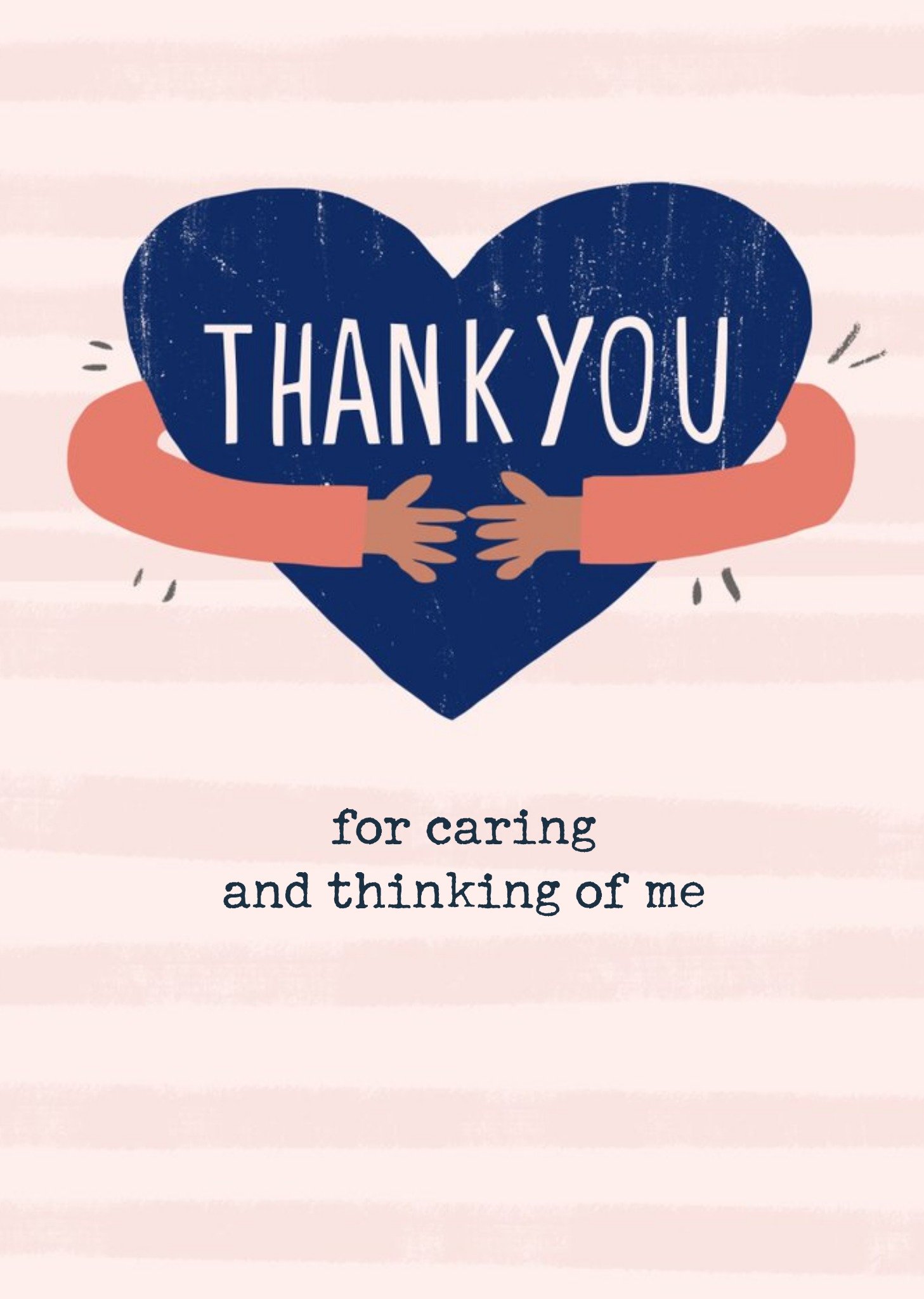 Thank You For Caring And Thinking Of Me Thinking Of You Postcard