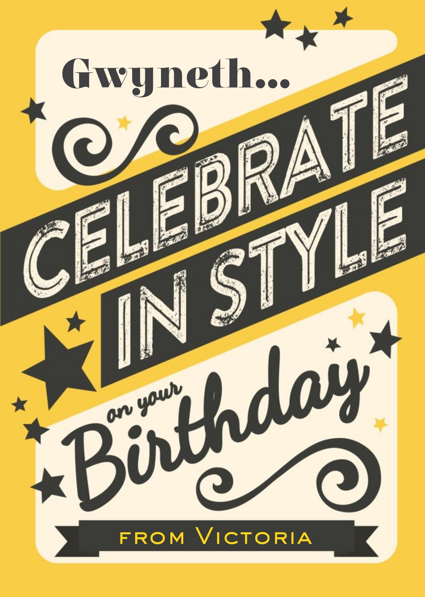 Celebrate In Style On Your Birthday Personalised Card Ecard