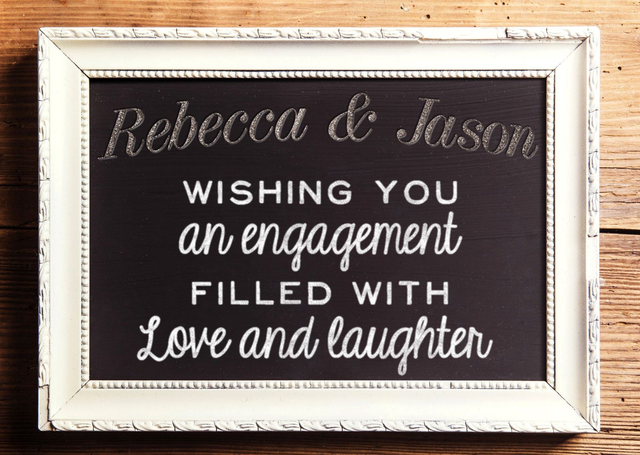 Other Limelight White Frame Engagement Personalised Card