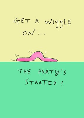 Felt Studios Funny Illustrated Worm Pun Birthday Card