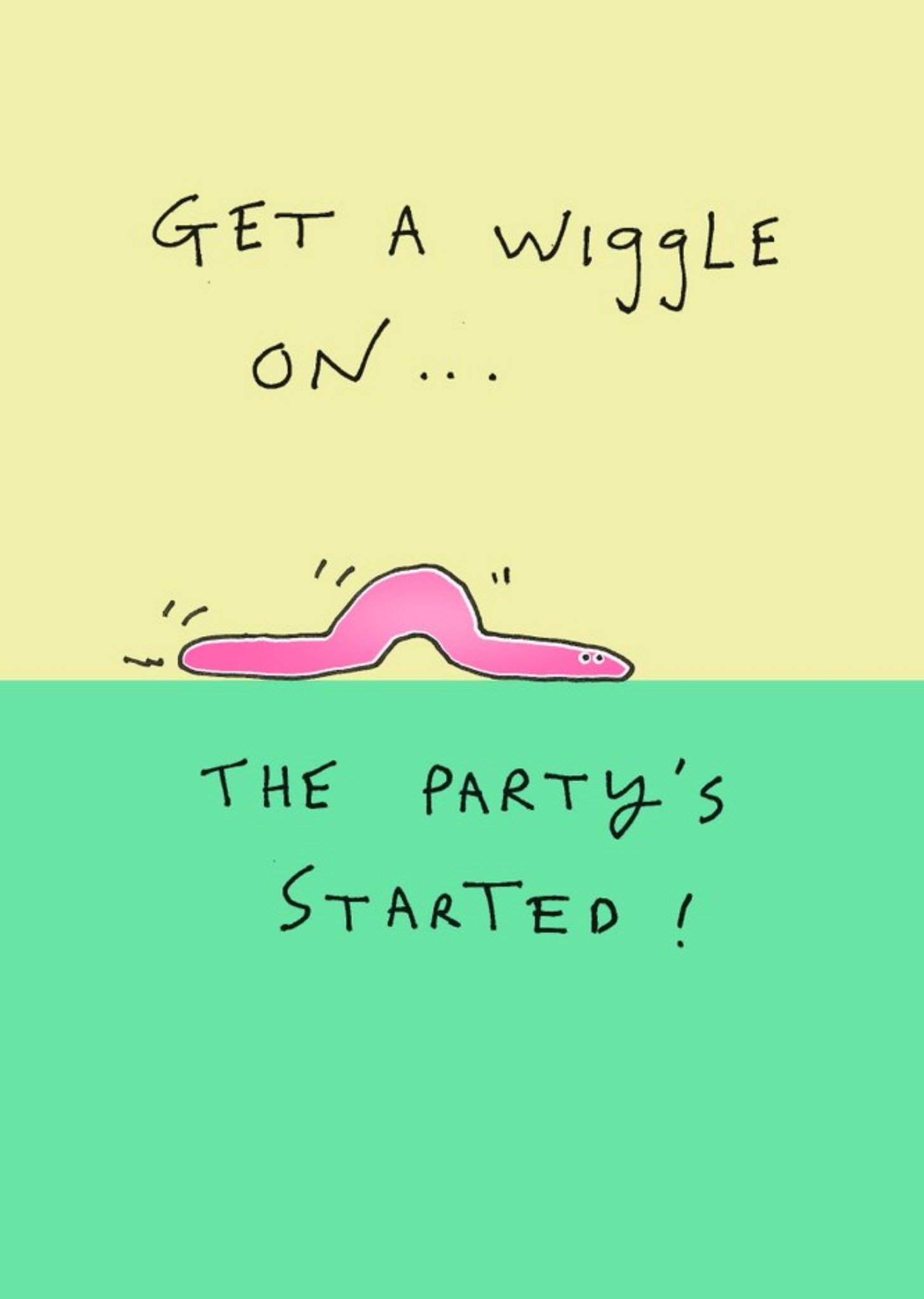 Felt Studios Funny Illustrated Worm Pun Birthday Card Ecard