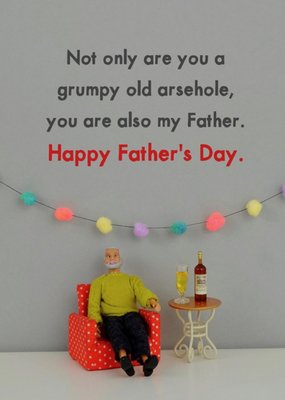 Funny Rude Not Only Are You A Grumpy Old Ahole You Are Also My Father Happy Fathers Day Card