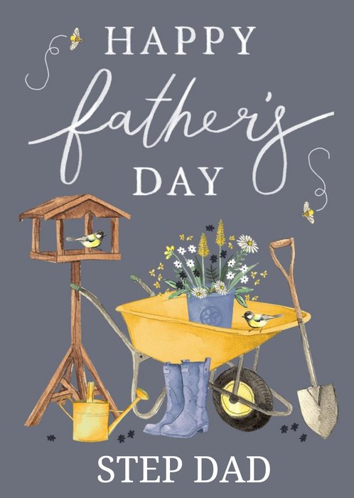 Gardening Happy Father's Day Card For Step Dad