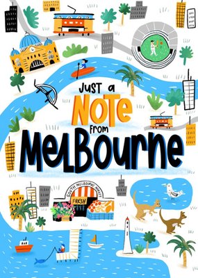 Just A Note From Melbourne Landmarks Card